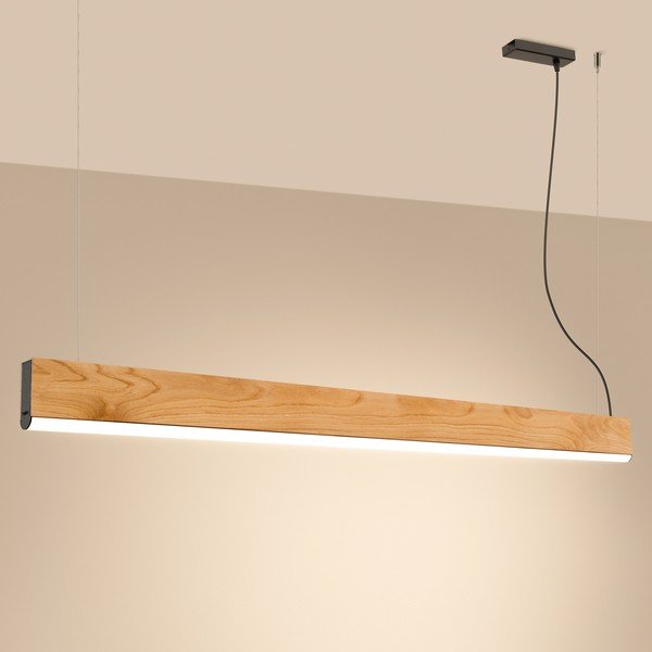 LED viseća svjetiljka od masivnog drveta u prirodnoj boji LYKKE – Thoro-image-1
