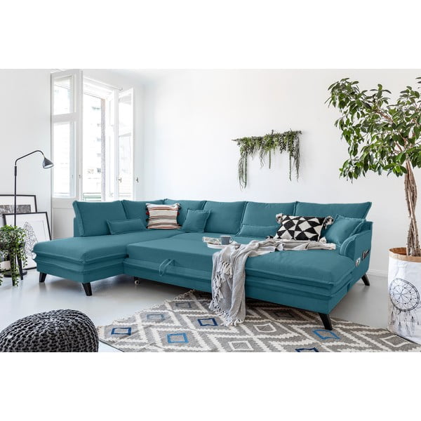 Tirkizna garnitura na razvlačenje u obliku slova ''U'' Miuform Charming Charlie, lijevi kut-image-4