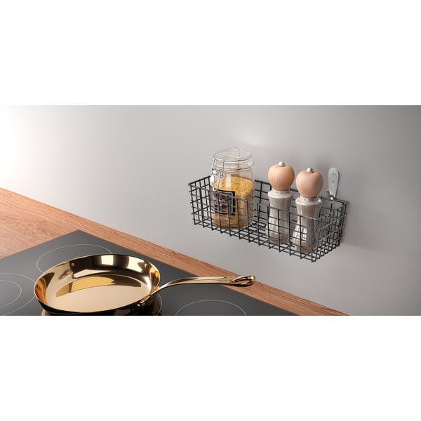 Crna zidna kuhinjska košara Metaltex Koala Lava-image-1