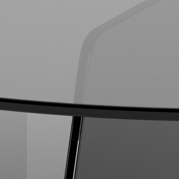 Sivi stakleni okrugao stolić za kavu ø 80 cm Samos – Actona-image-3