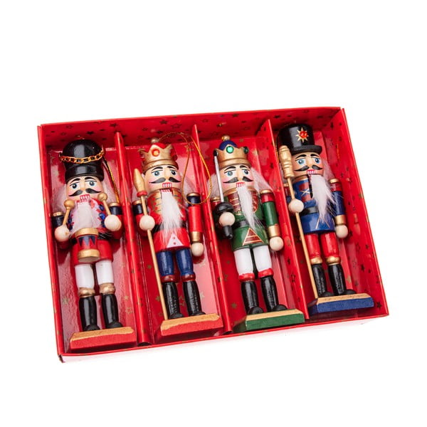 Drveni ukrasi za božićno drvce u setu 4 kom 12,5 cm – Dakls