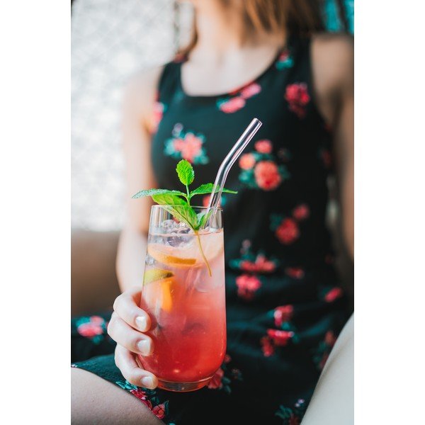 Set s 6 ružičastih staklenih slamki Vialli Design, dužina 23 cm-image-2