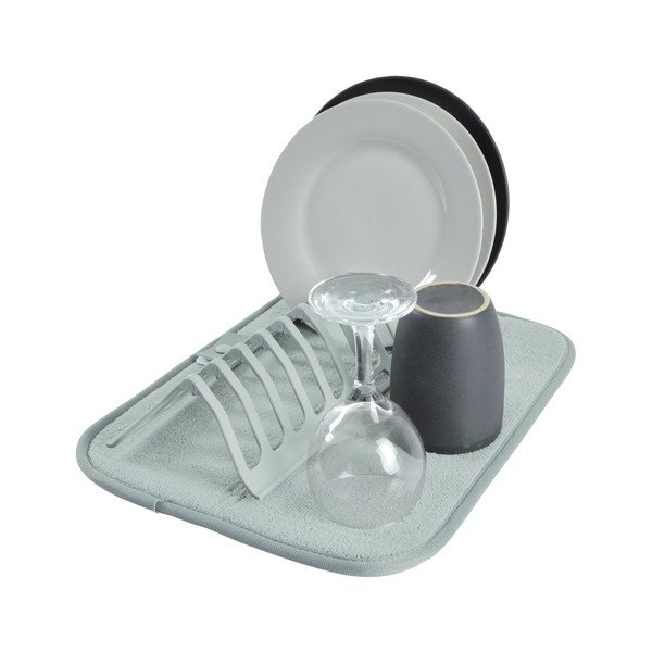 Svijetlo plava plastična podloga za ocjeđivanje posuđa 36x28 cm – Homéa-image-1