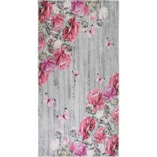 Ružičasta/siva periva staza 80x200 cm Blooming Roses – Vitaus