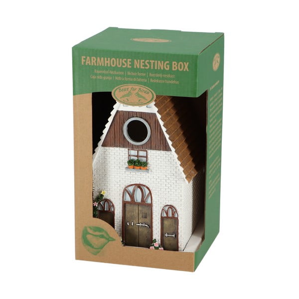 Bijela kućica za ptice Esschert Design Farm House-image-4