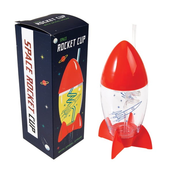 Dječja čaša sa slamkom u obliku rakete Rex London Space Age