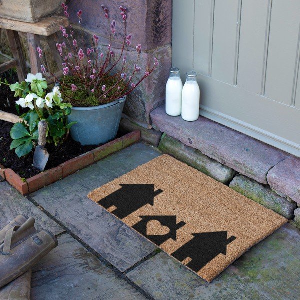 Otirač od kokosovih vlakana 40x60 cm Home Is Where the Heart Is – Artsy Doormats-image-3