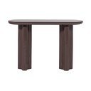 Tamno smeđi pomoćni stol u sjajnom dekoru 35x120 cm Evara – WOOOD