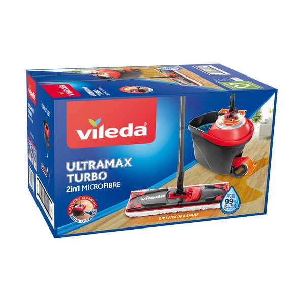 Set kante i mopa za čišćenje poda Vileda Ultramax turbo 2u1 micofibre-image-4