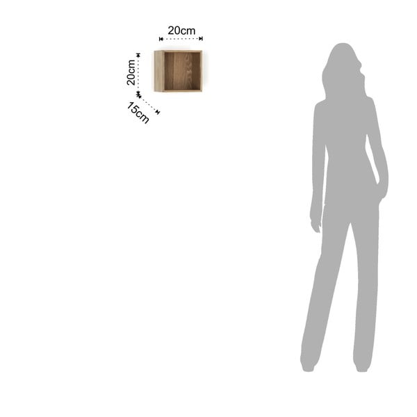 Drvena polica Tomasucci Billa, 20 x 15 x 20 cm-image-2