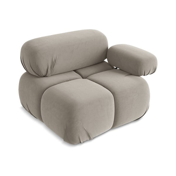 Bež baršunasti modularna sjedeća garnitura (s desnim kutom) Lokua – Makamii-image-3