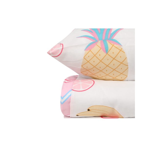 Bijela/ružičasta dječja posteljina za krevet za jednu osobu 140x200 cm Kokteyl – Mijolnir-image-2