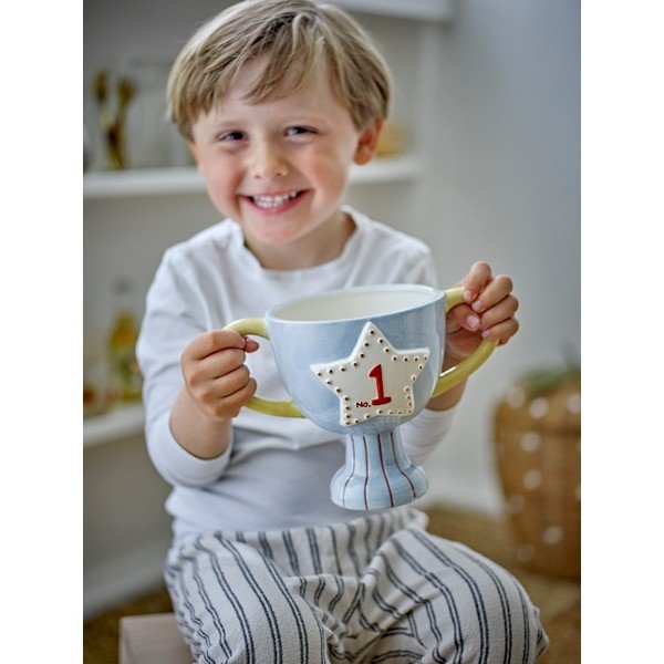 Keramička ručno oslikana ukrasna tegla za cvijeće Trophy – Bloomingville Mini-image-2