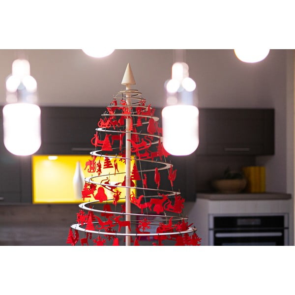 Set od 10 božićnih ukrasa od crvenog filca Spira Medium-image-3