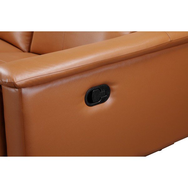 Smeđa sofa od imitacije kože 222 cm Lund – Støraa-image-4