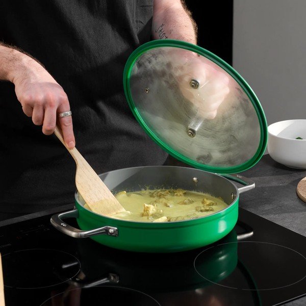 Tava s poklopcem/s keramičkim premazom ø 28 cm tegame Meda 3.0 – FABINI-image-1