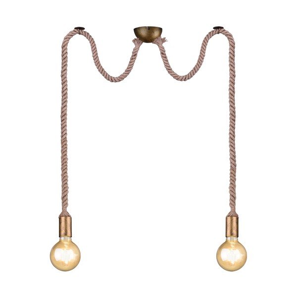 Mjedena viseća svjetiljka ø 12 cm Rope – Trio-image-4