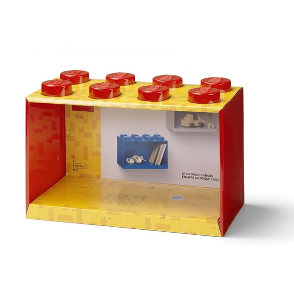Dječja crvena zidna polica LEGO® Brick 8-image-1