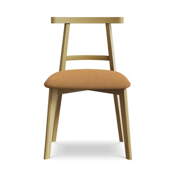 Blagovaonska stolica od masivnog drveta boja terakote Ohelo – Makamii-image-1