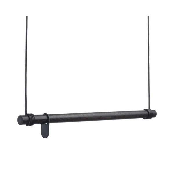 Crna zidna vješalica od punog hrasta 80 cm Swing M – LIND DNA