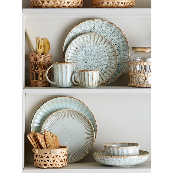 Servis za jelo 12 kom od kamenine Fleur – Bloomingville-image-1