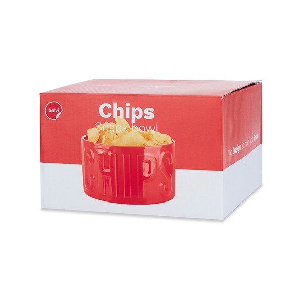 Crvena keramička zdjelica za posluživanje 1 l Chips – Balvi-image-3