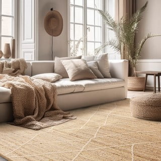 Vunen tepih u prirodnoj boji 160x230 cm Noah – Asiatic Carpets