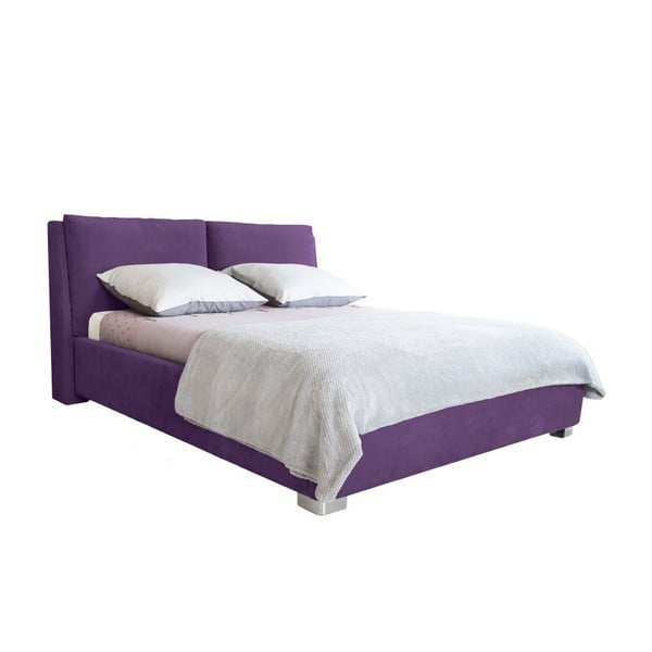 Ljubičasti bračni krevet Mazzini Beds Vicky, 160 x 200 cm