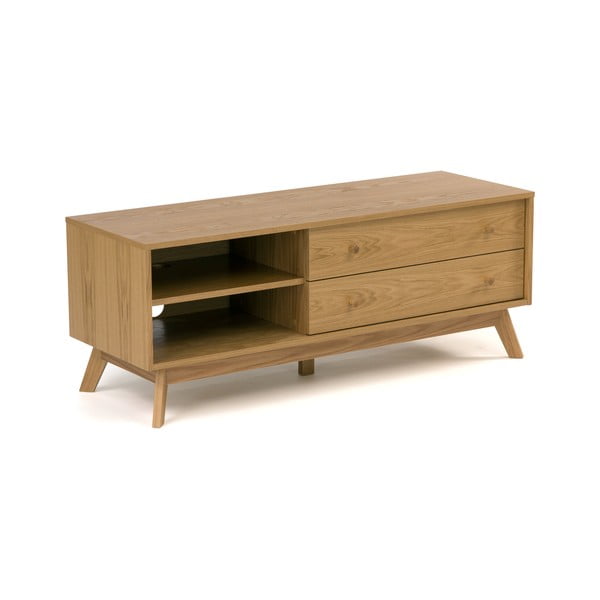 TV komoda u dekoru hrasta u prirodnoj boji 130x50 cm Kensal – Woodman-image-2
