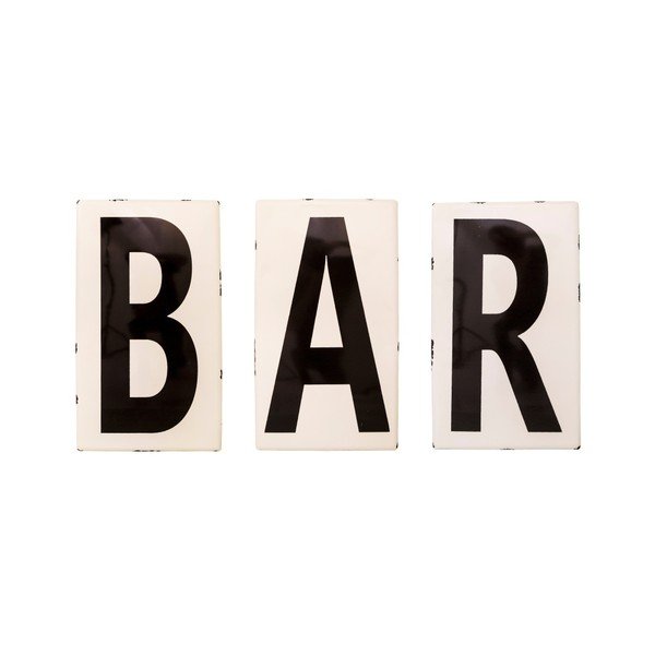Emajlirana slova Antic Line Bar