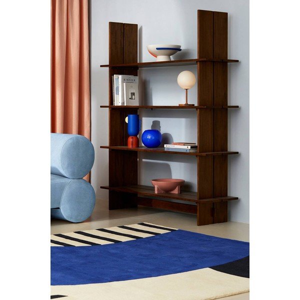 Regal od masivnog bora u tamnoj prirodnoj boji 140x180x40 cm Tottori – Jotex-image-2
