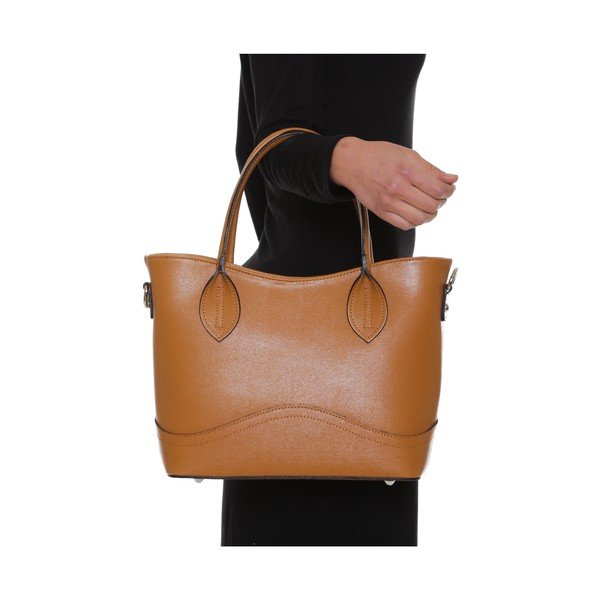 Kožna torbica Anna Luchini 435 Cognac-image-4