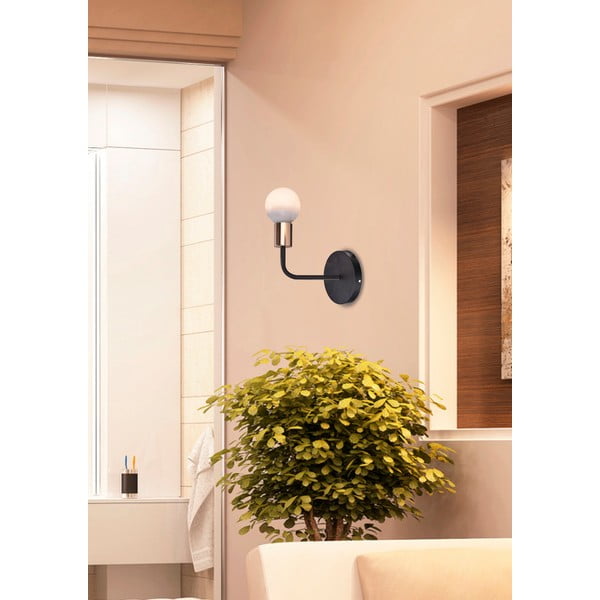 Crna/u bakrenoj boji zidna lampa Spill – Candellux Lighting-image-1