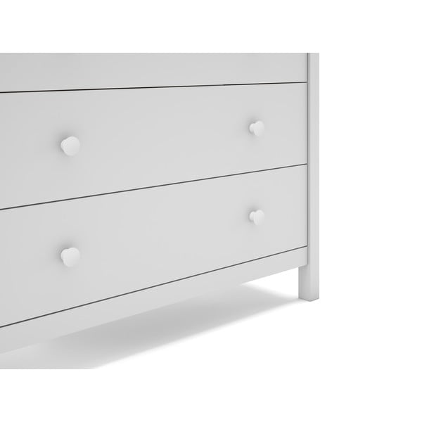 Bijela niska dječja komoda od borovine 100x80 cm Max - Marckeric-image-1