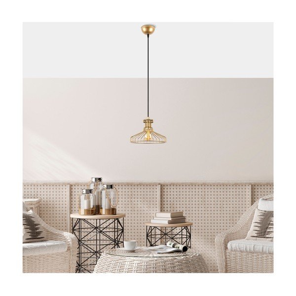 Viseća svjetiljka u zlatnoj boji s metalnim sjenilom ø 23 cm Events – Opviq lights-image-1