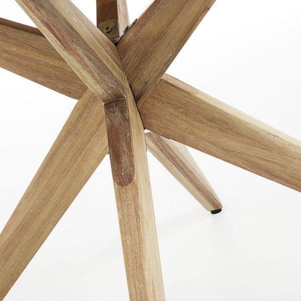 Blagovaonski stol sa svjetlosivom pločom Kave Home Glow, Ø 120 cm-image-2