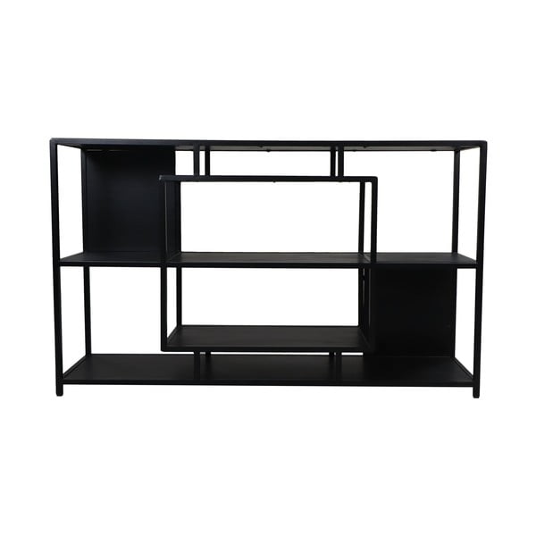 Crna polica od drveta manga 150x90 cm - HSM collection