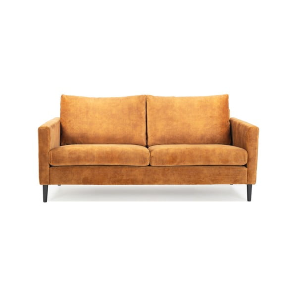 Žuta sofa s baršunastom površinom Scandic Adagio, širine 153 cm