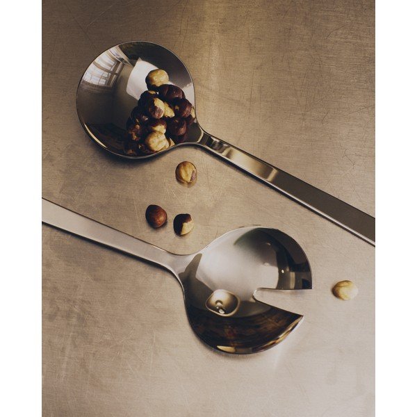 Pribor za salatu od nehrđajućeg čelika 2 kom Nirela – Kave Home-image-1