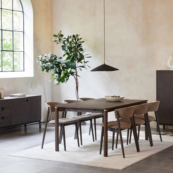 Smeđi proširiv blagovaonski stol 95x180 cm Arun – Unique Furniture-image-1