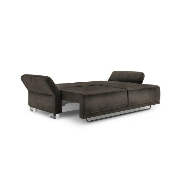 Tamnosmeđi trosjed na razvlačenje s baršunastim pokrivačem Windsor &amp; Co Sofas Pyxis-image-4