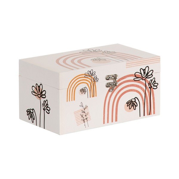 Krem dekorativne kutije za pohranu u setu  2 kom 30x18x15 cm Flowers – Ixia-image-2