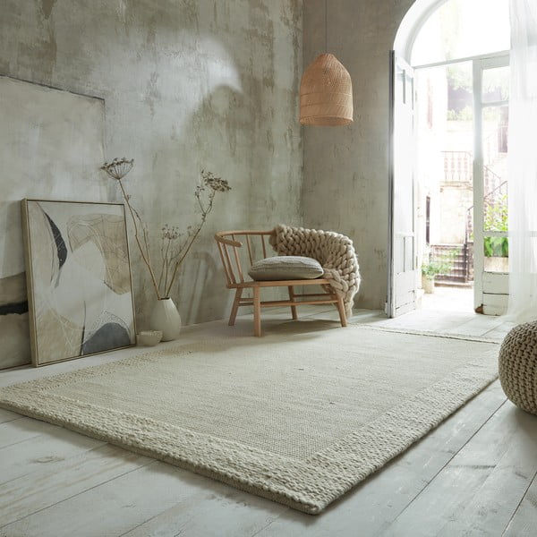 Bež vuneni tepih 170x120 cm Rue - Flair Rugs-image-1