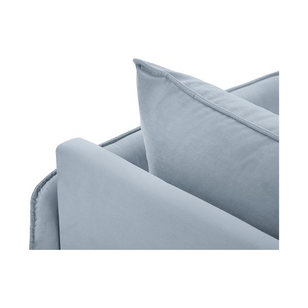 Svjetloplava baršunasta ležaljka (desni kut) Vienna - Cosmopolitan Design-image-1