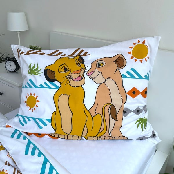 Pamučna dječja posteljina za krevet za jednu osobu 140x200 cm Lion King Africa – Jerry Fabrics-image-3