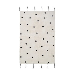 Crni/krem periv/ručno rađen pamučan tepih 100x150 cm Nümi Black – Nattiot