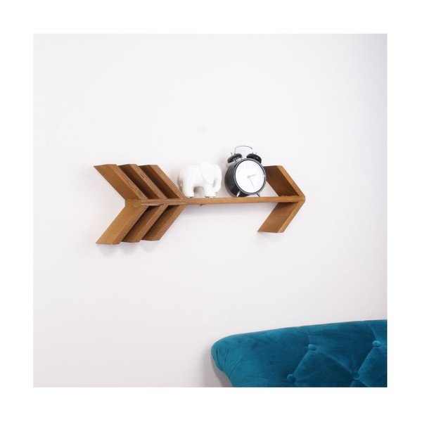 Drvena zidna polica North Carolina Scandinavian Home Decors Fleche