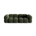 Zelena baršunasti sofa 250 cm Loretto – Cosmopolitan Design