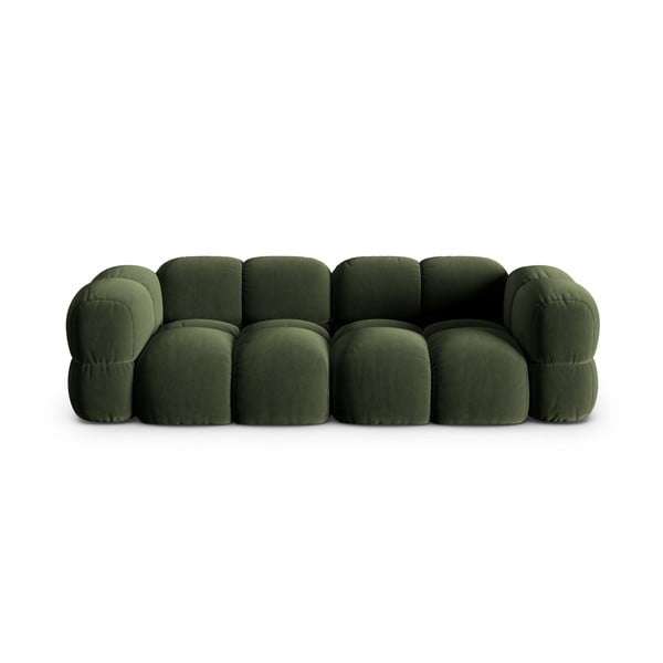 Zelena baršunasti sofa 250 cm Loretto – Cosmopolitan Design