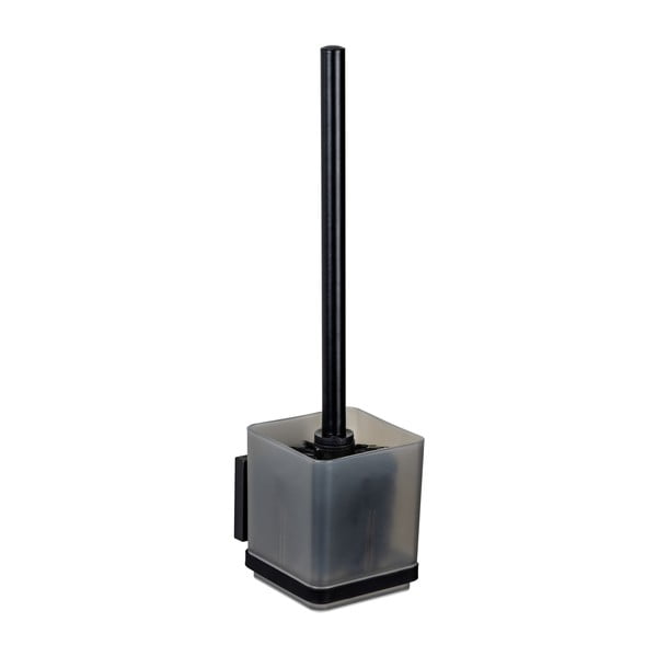 Crna plastična samoljepljiva WC četka Quadro – Wenko